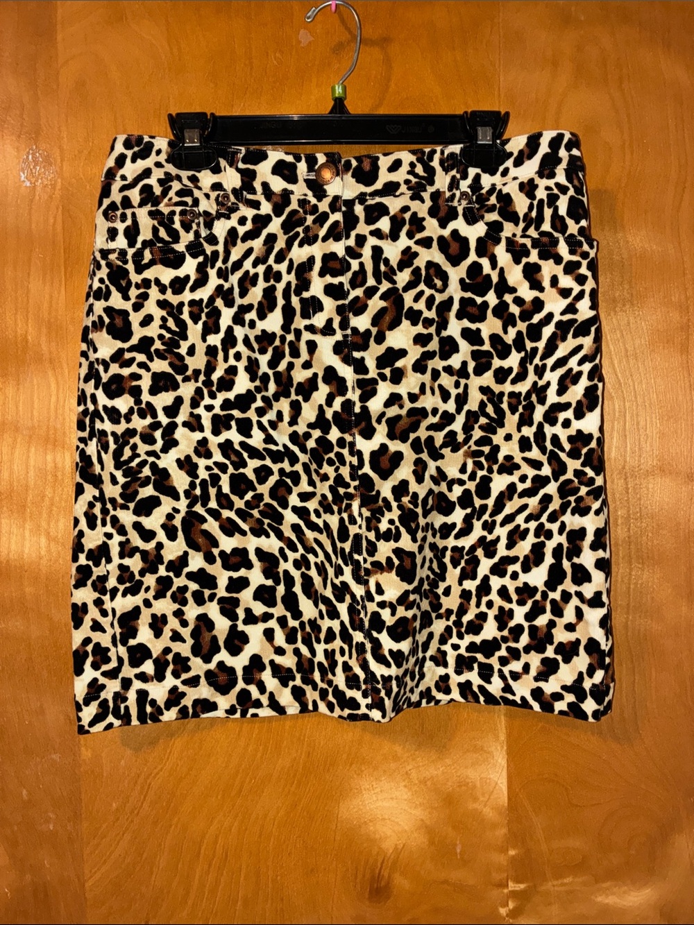 Leopard Print Mini Skirt - Brown/Black Animal Print Sz 8 jones New York